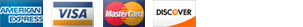Visa, American Express, Mastercard, Discover